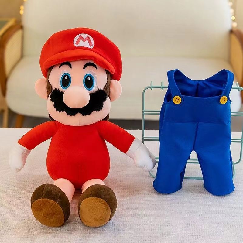 [Gối búp bê] Super Mario Brothers Mario Doll Đồ chơi sang trọng Búp bê Louis Phong cách cổ điển Quà tặng sinh nhật cho bé trai 260604
