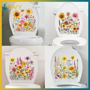 BVY Cây Hoa Hướng Dương Bướm Tường Stiers Nhà Vệ Sinh Stier Phòng Tắm Bồn Cầu Tủ Lạnh Stier Wc Trang Trí.