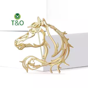 Trâm cài hình ngựa nam bằng hợp kim, phụ kiện thời trang cao cấp
