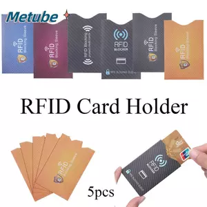 METUBE 5 CÁI Chặn RFID Thời Trang Chống Trộm Thẻ Tín Dụng Chặn Ngân Hàng Tay