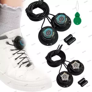 PYCOU 1 Dây Giày Tự Động, Thiết Kế Khóa Kéo Dài Nhanh Dây Xoay, Dây Dày Đa Năng Khóa Tự Động Có Thể Điều Chỉnh Không Dây Buộc Dây Giày Giày Sneaker