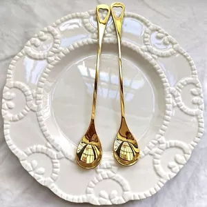 Phong Cách Châu Âu Phong Cách Tòa Án La Mã Thìa Tay Cầm Dài Thép Không Gỉ Sáng Tạo Hộ Gia Đình Khuấy Thìa Thiết Kế Cảm Giác Tình Yêu Thìa Cà Phê 26.6.3