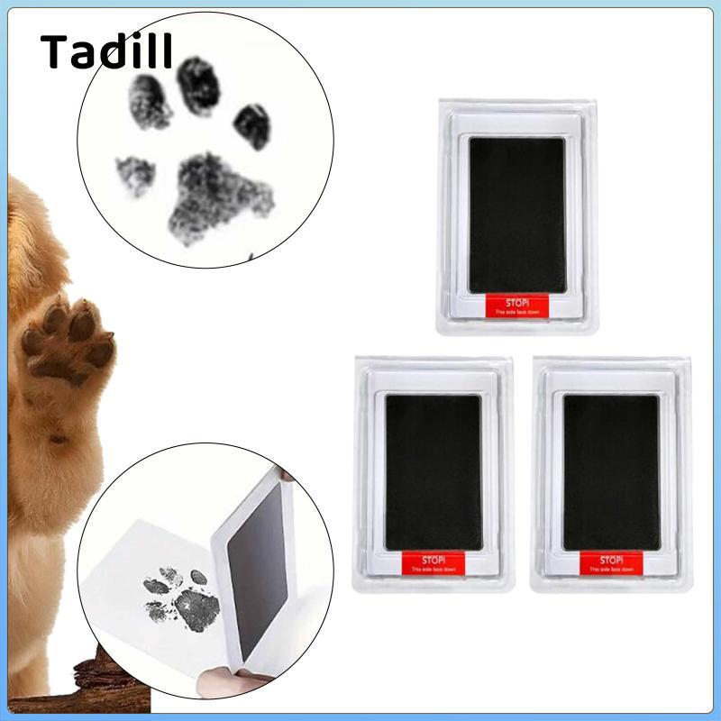 Tadill Clean Touch Ink Pad Mess Free Baby Hand Footprint Maker Paw Print Stamp Kit có thẻ cho quà tặng bộ nhớ DIY