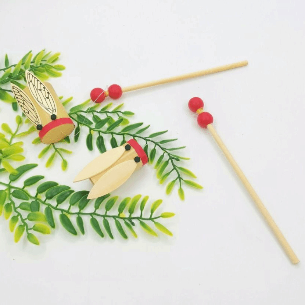 Đồ chơi Cicada tre JIMMYCHOOEC, Nhạc cụ DIY Thí nghiệm khoa học thủ công, Thiết kế lắc truyền thống Trung Quốc mới lạ Máy tạo âm thanh Máy tạo âm thanh tre phát triển khả năng nghe