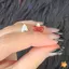 2 Chiếc Nơ Trái Tim Xương Tai Móng Tay Thép Titan Bông Tai Dễ Thương Cho Nữ Đâm thủng Trang Sức Phụ Kiện Mới