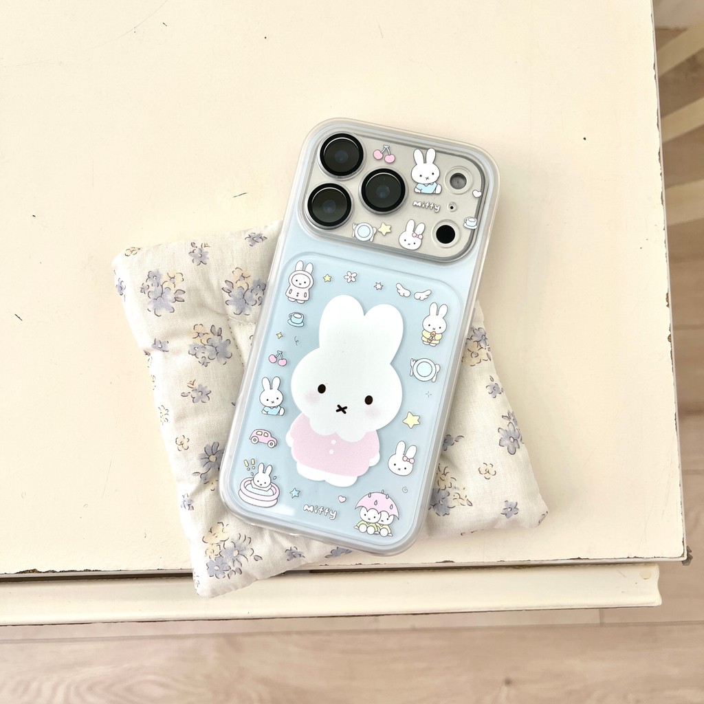 Ốp điện thoại hình thỏ nhỏ dễ thương cho IPhone 17 Pro Max 17 16 15 Vỏ điện thoại chống rơi