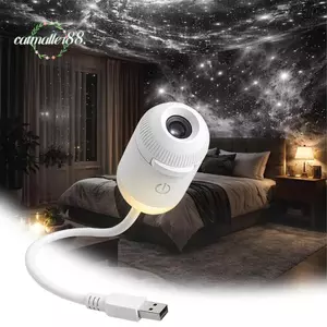 Máy chiếu Galaxy Star CATMALLER88, Máy chiếu bầu trời đầy sao có thể điều chỉnh độ sáng chạy bằng USB, 360° Xoay Điều Khiển Cảm Ứng Di Động Ngôi Sao Máy Chiếu Đèn Ngủ Trang Trí Phòng Ngủ