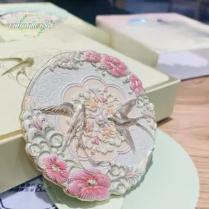 Gương Mini CATMALLER88, Dụng Cụ Mỹ Phẩm Di Động Phong Cách Trung Hoa, Hoa Mẫu Đơn Hợp Thời Trang Tinh Tế Hoa Mẫu Đơn Vintage Túi Trang Điểm Gương Quà Tặng
