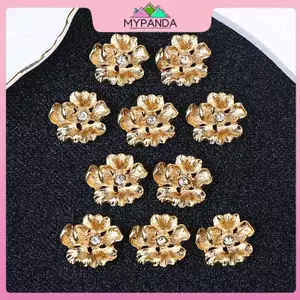 MYPANDA 10 Chiếc Hợp Kim Kim Kim Cương Giả Hoa Cho DIY Trang Sức Thủ Công Làm Cho Kẹp Tóc Túi Quần Áo Phụ Kiện Trang Trí.