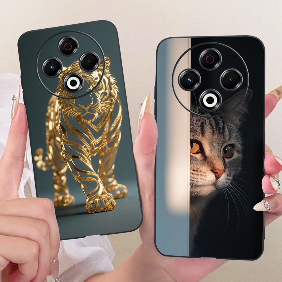 Dành Cho Tecno Spark 30 KL6 Vỏ Điện Thoại Cho Techno Spark 30 Ốp Lưng Silicon Mèo Dễ Thương Hoa Sang Trọng Sơn Thoáng Mát Mềm Funda