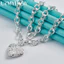 URMYLADY Bạc 925 Trái Tim Khung Ảnh Mặt Dây Chuyền Vòng Cổ 18 Inch Dành Cho Nữ Tiệc Cưới Trang Sức Thời Trang