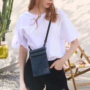 Lưới Xu Hướng Thời Trang RFID Chống Trộm Swipe Túi Đựng Thẻ Hộ Chiếu Đa Năng Du Lịch Ngoài Trời Đi Bộ Tài Liệu Túi Điện Thoại Di Động 6.7