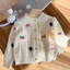 Áo khoác len VN Girls Cardigan 2025 Mùa xuân Phong cách mới Dệt tay Quần áo trẻ em cho trẻ sơ sinh
