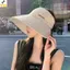 < YEI > Mũ chống nắng vành rộng Chống tia cực tím Mũ ngư dân rỗng dành cho nữ Mũ đi biển có thể gập lại thoáng khí Mũ du lịch mùa hè Mũ mới