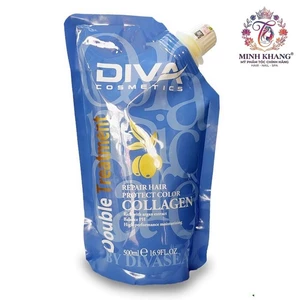 Hấp dầu ủ tóc Diva Collagen Hair Repair siêu mượt cho tóc khô hư tổn 500ml ( New ) [ MK ]
