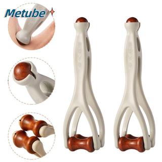 Máy mát xa ngón tay METUBE, Thiết kế kẹp 360° Con lăn lăn Massage ngón tay, Gậy bấm huyệt bằng gỗ nguyên khối bền để giảm kinh tuyến trị liệu bằng tay
