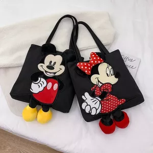 Hoạt Hình Hoạt Hình Túi Vải Nữ 2023 Phong Cách Mới Thời Trang Phù Hợp Với Dung Tích Lớn Đơn Giản Vải Đeo Vai Túi Tote Bé Gái