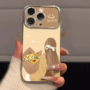 Ốp lưng chống rơi cho bé gái có dây đeo, phù hợp với iPhone17 16 15 14 13 12 11 Pro Plus XS Max, BF6DS221