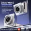 Quạt sạc LACYESUK, luồng khí mạnh mẽ Quạt treo tường có thể điều chỉnh cấp độ, Thiết kế 2 trong 1 Chức năng hẹn giờ pin 2000mAh Kết cấu nhựa Quạt để bàn Sử dụng trong nhà