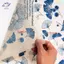Giấy chuyển đất sét gốm HFTOY 20 Pa Họa tiết hoa Tấm Decal dán tường Dụng cụ tô màu đồ gốm cho các dự án nghệ thuật gốm sứ thủ công ~