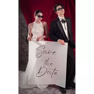 "Bảng Save The Date Canvas - Phụ kiện chụp ảnh cưới độc đáo, hoàn hảo cho ngày trọng đại!"