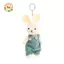 CANAMEK Cặp Đôi Dễ Thương Thỏ Sang Trọng Đồ Chơi Hoạt Hình Thỏ Mặt Dây Chuyền Búp Bê Nhồi Bông Mềm Móc Khóa Xe Chìa Khóa Bapa Túi Trang Trí Kid Quà Tặng CSF