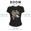 BOOM Áo Baby Tee Nữ Cotton Ôm Body-Áo Thun Ngắn Tay Y2K In Hình PhongCách Mùa Hè, Cổ Tròn Hàng Đầucách hàn quốc phong185