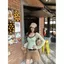 Xuân Hè Phong cách mới Phong cách Hàn Quốc Thời trang Pure Desire Girl BM Style Làm trắng da giảm tuổi đi kèm với áo Vest đệm ngực + Áo có họa tiết