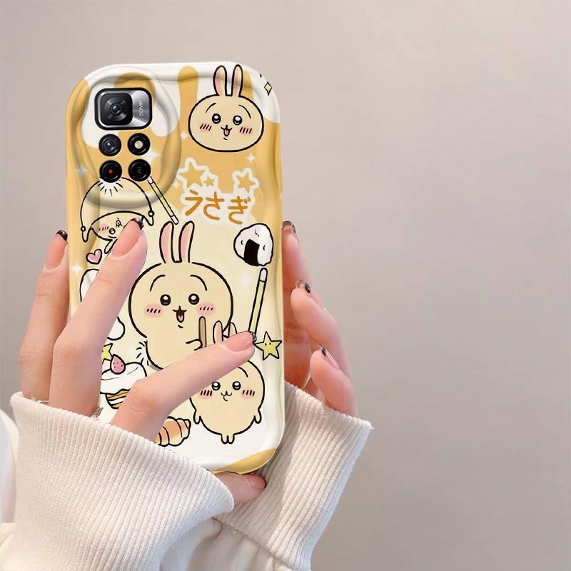 Thích hợp cho Redmi 10 Note 11 11S 12 Pro 4G 3D Phụ kiện TPU mềm Phim hoạt hình Chii Kawa Usagi Vỏ điện thoại chống sốc