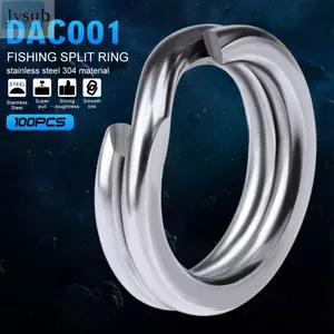 JVSUB 100 Chiếc Câu Cá Chia Nhẫn Hot Line Giải Quyết 3 # -8 # Thép Không Gỉ