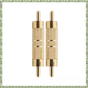 Đầu nối chuyển đổi khớp nối nam sang nam chuyên nghiệp Mạ vàng (2 gói)