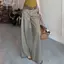 Mùa hè Thiết kế phong cách mới Cảm giác Quần ống rộng thời trang Niche Low-Waist Slimer Look Loose Casual Checkers