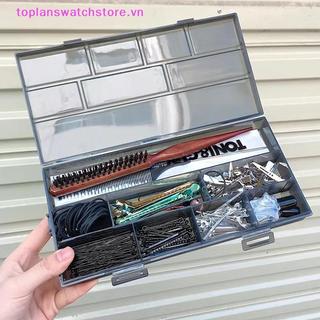 Toplanswatchstore Dụng Cụ Cắt Tóc Hộp Bảo Quản Kẹp Tóc Lược Hộp Bảo Quản Ngăn Đa Lưới Tổ Chức Làm Tóc Phụ Kiện Hộp Đựng VN