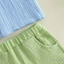 6M-4Y Bé Trai Mùa Hè Bộ Khủng Long In Bỏ Túi Nút Xuống Áo Sơ Mi Tay Ngắn Co Giãn Eo Quần Short
