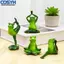 <cosyh>Resin Garden Yoga Amphibian Decor Sculpture for Outdoor Home Tabletop Decor