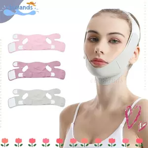 Đai nâng cơ mặt EBINLANDS, Dây đeo nâng cơ mặt có thể điều chỉnh có thể tái sử dụng, Làm mát hình chữ V di động Điêu khắc mặt thoáng khí Chăm sóc da khi ngủ