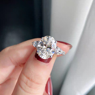 Người Mỹ Châu Âu Phong Cách Mới Mô Phỏng Moissanite Mở Nhẫn Nữ