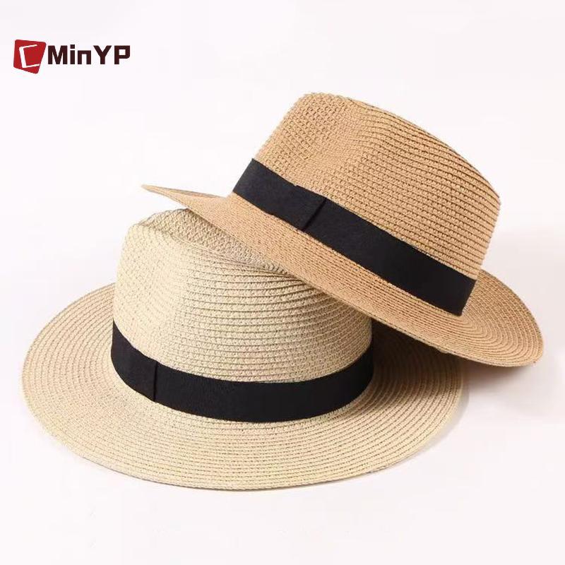 CMinYP Mũ Rơm Mùa Hè Nam Nữ Vành Rộng Đi Biển Chống Tia UV Fedora Mũ Chống Nắng Glory