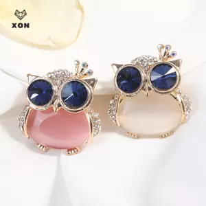 1Pc Màu Xanh Mắt Cú Trâm Cài Cho Nữ Động Vật Dễ Thương Trâm Cài Quần Áo Phụ Kiện [Mina]