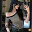 Mùa hè Retro Sọc Gợi Cảm Ngoài Vai Áo Thun Nữ Crop Top Mới