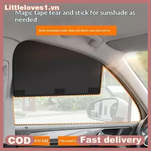 Littleloves1 1 2 4 Tấm che nắng ô tô thu hút từ tính Rèm che nắng có thể gập lại cho trẻ em An toàn trong mùa hè VN