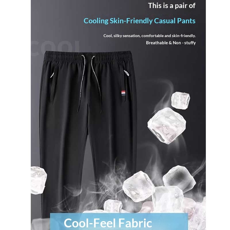 VG Ice Silk Nam Rời Thoáng Khí Co Giãn Quần Thể Thao Đến Mắt Cá Chân Quần Hợp Thời Trang