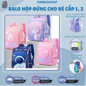 Balo siêu nhẹ, chống gù, chống thấm nước cho bé tiểu học lớp 1-3 - Kimbunshop18