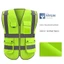 Yiyun Phản Quang Vest Xây Dựng Công Trường Bảo Vệ An Toàn Vest Giao Thông Đường Bộ Quản Lý Nhiều Túi Vệ Sinh Vest Quần Áo Công Nhân