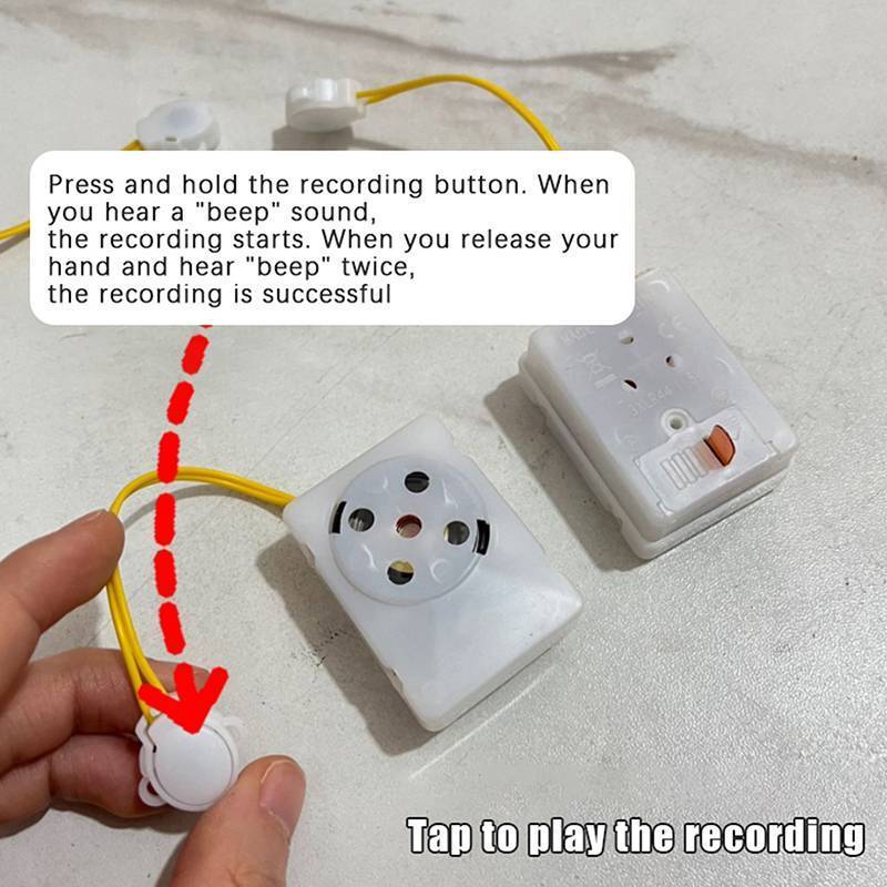 CMinYP Hộp Giọng Nói Cho Động Vật Nhồi Bông Mô Đun Âm Thanh Có Thể Ghi Lại Đồ Chơi Sang Trọng Thiết Bị Ghi Tin Nhắn Bằng Giọng Nói Thiết Bị Ghi Âm Trong Suốt Vinh Quang