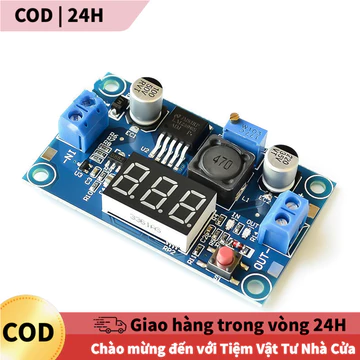 [COD] Mạch hạ áp LM2596S DC-DC có LED hiển thị, điều chỉnh điện áp 4-40V xuống 1.25-37V, dòng ra 3A ổn định