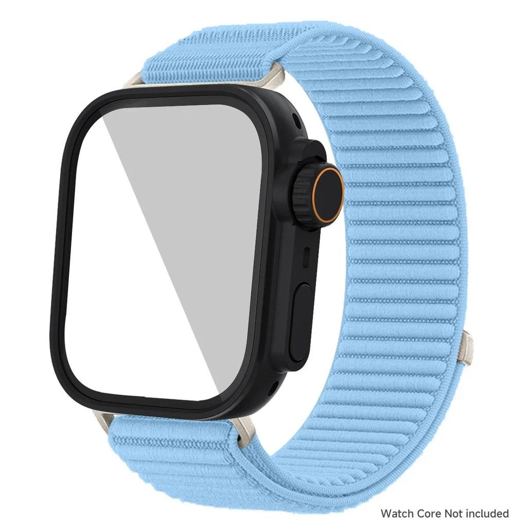 Thay đổi sang Ultra case + dây đeo vòng nylon trường cho Huawei Watch Fit 5 / 5 Pro / Fit 4 / 4 Pro dệt vòng tay thể thao có thể điều chỉnh