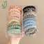 5 Chiếc Dây Điện Thoại Nhiều Màu Sắc Tóc Bé Gái Traceless Lò Xo Co Giãn Băng Đô Quấn Tóc Cho Nữ Mũ Đội Đầu Dây Buộc Tóc Dây Cao Su