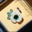 Kim cương giả lấp lánh thanh lịch cao cấp Camellia Trâm cài dành cho nữ Bộ đồ sang trọng Corsage Pin Phụ kiện trang sức dự tiệc văn phòng [Mina]