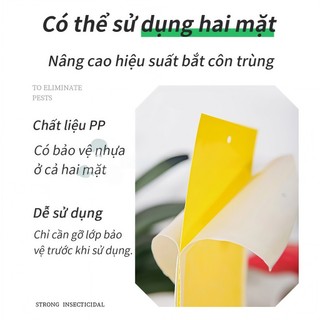 Bẫy ruồi vàng, bẫy màu côn trùng 2 mặt - Hiệu quả với nhiều loài gây hại cho vườn lan, rau hoa màu và cây ăn trái-SUNND